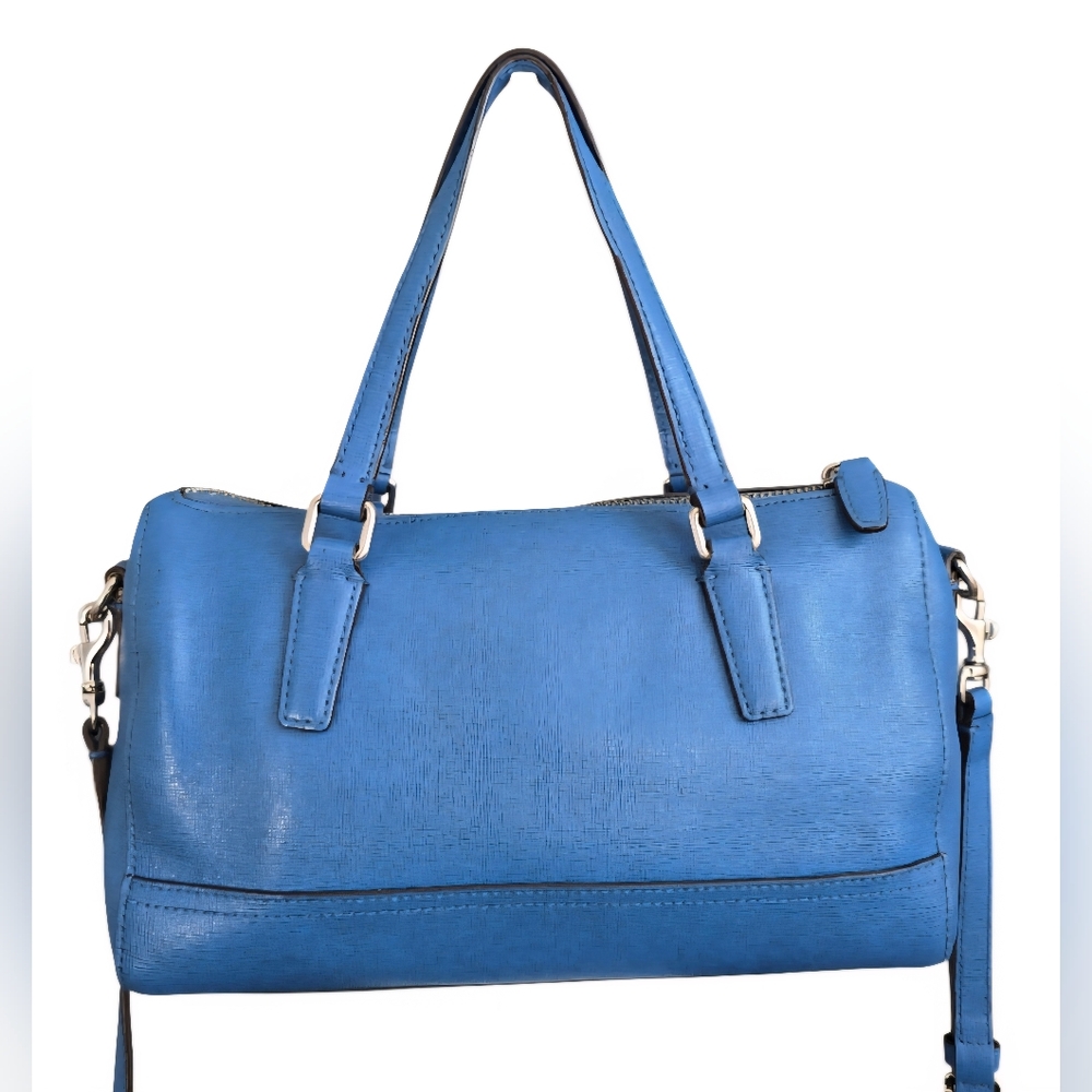 Coach Saffiano Leather Mini Satchel in Blue & matching Wallet VGUC - Picture 4 of 15